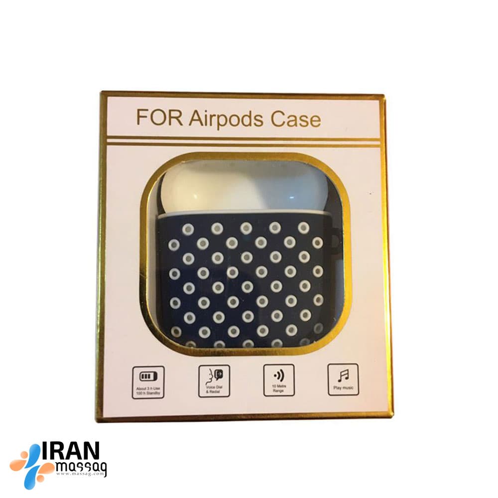 کیف ایرپاد خال خالی دو رنگ مدل AirPods case | تنوع رنگی بالا
